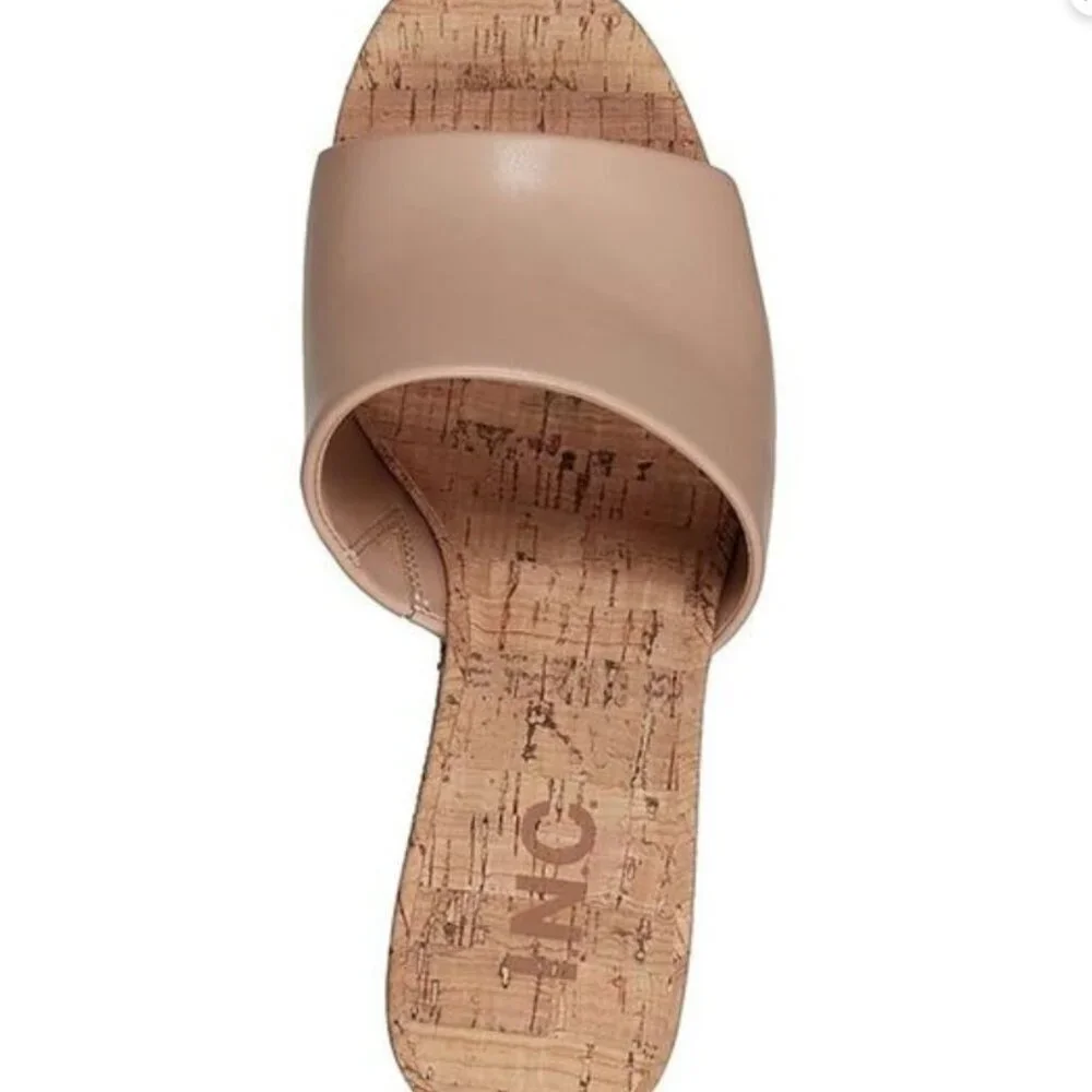 Title INC Cadiep Blush Pink Embellished Wedge Sandals 9.5